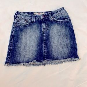 3 for $12 YMI girls distressed denim skirt size 8